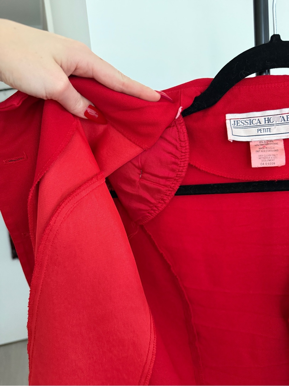 Vintage Jessica Howard Red Embroidered Cropped Jacket - Picture 14 of 16